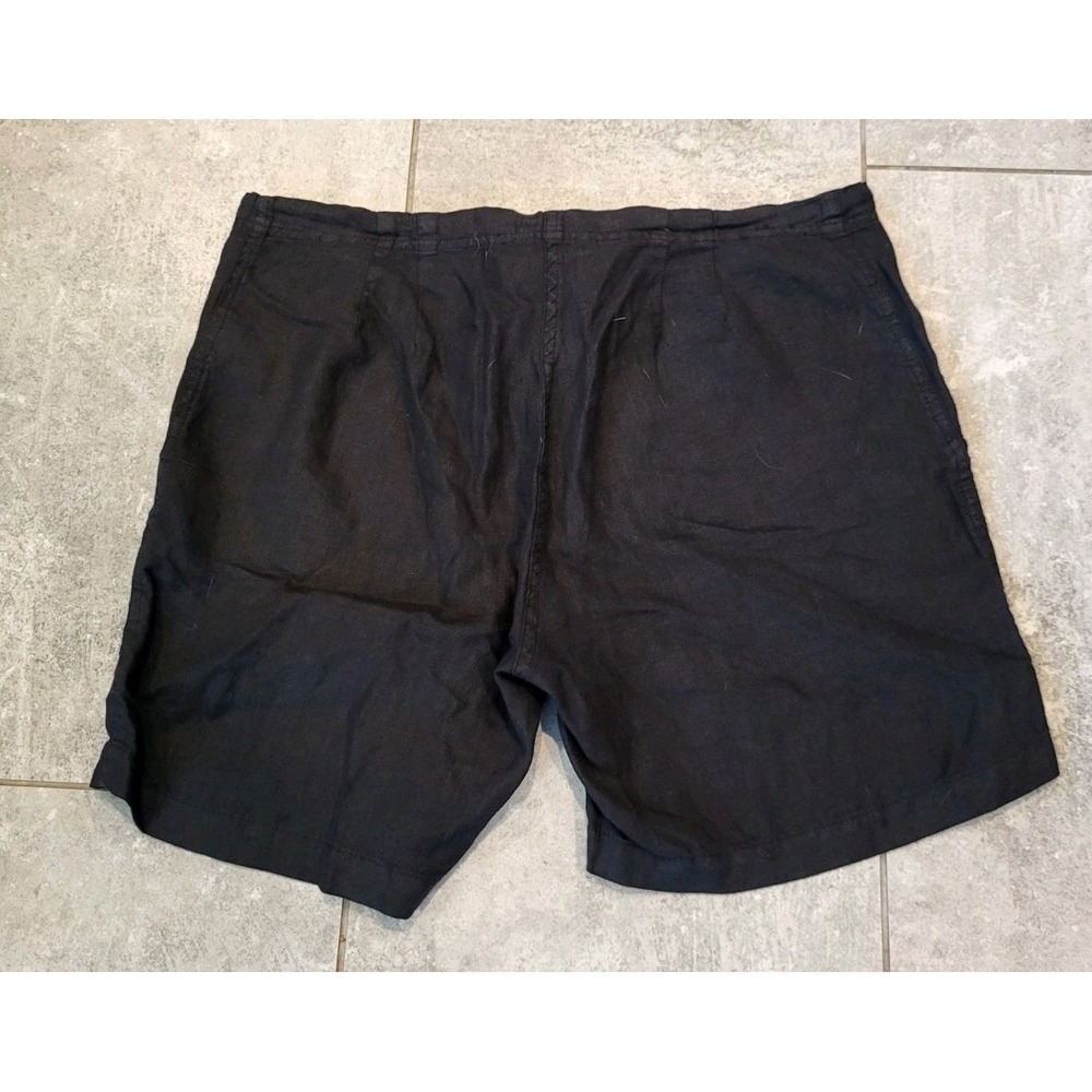 New Johnny Was Beatriz Black Linen Floral Embroidered Shorts Pockets Sz S - Picture 4 of 9